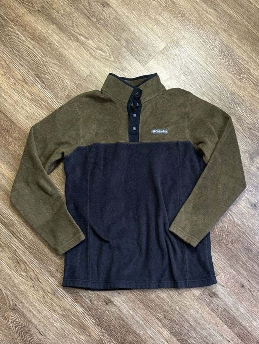 Columbia Men's Steens Mountain Half Snap Fleece Pullover Olive Green/Black